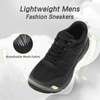 image:imageOrthoComfoot Mens Orthopedic Diabetic Wide Walking Shoes Comfortable Arch Support Plantar Fasciitis Sports Running Sneakers Casual Swollen Bunion Work Tennis Shoes for Foot and Heel Pain ReliefK1black
