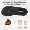 image:imageOrthoComfoot Mens Orthopedic Diabetic Wide Walking Shoes Comfortable Arch Support Plantar Fasciitis Sports Running Sneakers Casual Swollen Bunion Work Tennis Shoes for Foot and Heel Pain ReliefK1black