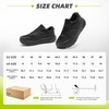 image:imageOrthoComfoot Mens Orthopedic Diabetic Wide Walking Shoes Comfortable Arch Support Plantar Fasciitis Sports Running Sneakers Casual Swollen Bunion Work Tennis Shoes for Foot and Heel Pain ReliefK1black