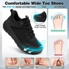 image:imageOrthoComfoot Mens Orthopedic Diabetic Wide Walking Shoes Comfortable Arch Support Sneakers for Plantar Fasciitis Flat Feet Neuropathy Foot Pain Relief Wide Toe Box for Casual Daily ComfortK1black