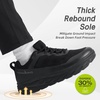 image:imageOrthoComfoot Mens Orthopedic Diabetic Wide Walking Shoes Comfortable Casual Arch Support Plantar Fasciitis Fashion Sneakers Work Tennis Orthotic High Arch Swollen Feet Shoes for Foot Heel PainK1black