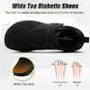 image:imageOrthoComfoot Mens Orthopedic Diabetic Wide Walking Shoes Comfortable Cushion Arch Support Plantar Fasciitis Sneakers Orthotic High Arch Swollen Feet Adjustable Work Shoes for Ankle and Heel PainK1black