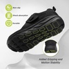 image:imageOrthoComfoot Mens Orthopedic Diabetic Wide Walking Shoes Comfortable Cushion Arch Support Plantar Fasciitis Sneakers Orthotic High Arch Swollen Feet Adjustable Work Shoes for Ankle and Heel PainK1black