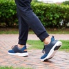 image:imageOrthoComfoot Mens Orthopedic Fashion Sneakers with Arch Support Comfortable Plantar Fasciitis Walking Shoes Casual Breathable Flat Feet Shoes for Foot and Heel Pain ReliefW2blue