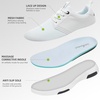 image:imageOrthoComfoot Mens Orthopedic Fashion Sneakers with Arch Support Comfortable Plantar Fasciitis Walking Shoes Casual Breathable Flat Feet Shoes for Foot and Heel Pain ReliefW5white