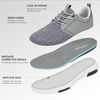 image:imageOrthoComfoot Mens Orthopedic Fashion Sneakers with Arch Support Comfortable Plantar Fasciitis Walking Shoes Casual Breathable Flat Feet Shoes for Foot and Heel Pain ReliefW3grey