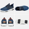 image:imageOrthoComfoot Mens Orthopedic Fashion Sneakers with Arch Support Comfortable Plantar Fasciitis Walking Shoes Casual Breathable Flat Feet Shoes for Foot and Heel Pain ReliefW2blue