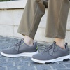 image:imageOrthoComfoot Mens Orthopedic Fashion Sneakers with Arch Support Comfortable Plantar Fasciitis Walking Shoes Casual Breathable Flat Feet Shoes for Foot and Heel Pain ReliefW4dark Grey