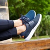 image:imageOrthoComfoot Mens Orthopedic Fashion Sneakers with Arch Support Comfortable Plantar Fasciitis Walking Shoes Casual Breathable Flat Feet Shoes for Foot and Heel Pain ReliefW2blue