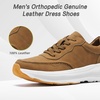 image:imageOrthoComfoot Mens Orthopedic Leather Dress Walking Shoes Comfortable Arch Support Plantar Fasciitis Flat Feet Sneakers Casual Business Work Orthotic Thick Sole Foot Heel Pain Relief OxfordsW2brown