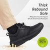 image:imageOrthoComfoot Mens Orthopedic Leather Dress Walking Shoes Comfortable Arch Support Plantar Fasciitis Flat Feet Sneakers Casual Business Work Orthotic Thick Sole Foot Heel Pain Relief OxfordsW1black