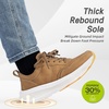 image:imageOrthoComfoot Mens Orthopedic Leather Dress Walking Shoes Comfortable Arch Support Plantar Fasciitis Flat Feet Sneakers Casual Business Work Orthotic Thick Sole Foot Heel Pain Relief OxfordsW2brown