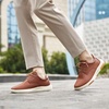 image:imageOrthoComfoot Mens Orthopedic Leather Dress Walking Shoes Comfortable Orthotic Fashion Sneakers with Arch Support Casual Plantar Fasciitis Business Work Oxfords for Foot and Heel Pain ReliefW2light Brown