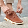 image:imageOrthoComfoot Mens Orthopedic Leather Dress Walking Shoes Comfortable Orthotic Fashion Sneakers with Arch Support Casual Plantar Fasciitis Business Work Oxfords for Foot and Heel Pain ReliefW2light Brown