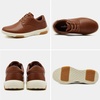 image:imageOrthoComfoot Mens Orthopedic Leather Dress Walking Shoes Comfortable Orthotic Fashion Sneakers with Arch Support Casual Plantar Fasciitis Business Work Oxfords for Foot and Heel Pain ReliefW2light Brown
