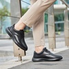 image:imageOrthoComfoot Mens Orthopedic Leather Dress Walking Shoes Comfortable Orthotic Fashion Sneakers with Arch Support Casual Plantar Fasciitis Business Work Oxfords for Foot and Heel Pain ReliefW1black