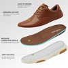 image:imageOrthoComfoot Mens Orthopedic Leather Dress Walking Shoes Comfortable Orthotic Fashion Sneakers with Arch Support Casual Plantar Fasciitis Business Work Oxfords for Foot and Heel Pain ReliefW2light Brown