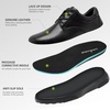 image:imageOrthoComfoot Mens Orthopedic Leather Dress Walking Shoes Comfortable Orthotic Fashion Sneakers with Arch Support Casual Plantar Fasciitis Business Work Oxfords for Foot and Heel Pain ReliefW1black
