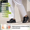 image:imageOrthoComfoot Mens Orthopedic Leather Dress Walking Shoes Comfortable Plantar Fasciitis Fashion Sneakers with Arch Support Casual Flat Feet Business Work Shoes for Foot and Heel Pain ReliefW1black