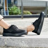 image:imageOrthoComfoot Mens Orthopedic Leather Dress Walking Shoes Comfortable Plantar Fasciitis Oxford with Arch Support Flat Feet Casual Business Work Shoes for Foot and Heel Pain ReliefW1black