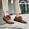 image:imageOrthoComfoot Mens Orthopedic Leather Dress Walking Shoes Comfortable Plantar Fasciitis Oxford with Arch Support Flat Feet Casual Business Work Shoes for Foot and Heel Pain ReliefW2brown