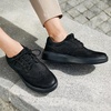 image:imageOrthoComfoot Mens Orthopedic Leather Dress Walking Shoes Comfortable Plantar Fasciitis Oxford with Arch Support Flat Feet Casual Business Work Shoes for Foot and Heel Pain ReliefW1black
