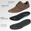 image:imageOrthoComfoot Mens Orthopedic Leather Dress Walking Shoes Comfortable Plantar Fasciitis Oxford with Arch Support Flat Feet Casual Business Work Shoes for Foot and Heel Pain ReliefW2brown