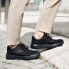 image:imageOrthoComfoot Mens Orthopedic Leather Dress Walking Shoes Comfortable Plantar Fasciitis Oxford with Arch Support Flat Feet Casual Business Work Shoes for Foot and Heel Pain ReliefW1black