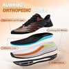 image:imageOrthoComfoot Mens Orthopedic Plantar Fasciitis Sneakers Comfortable High Arch Support Running Shoes for Walking Lightweight Casual Tennis Shoes Relief Flat Feet Heel PainW1black