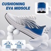 image:imageOrthoComfoot Mens Orthopedic Plantar Fasciitis Sneakers Comfortable High Arch Support Running Shoes for Walking Lightweight Casual Tennis Shoes Relief Flat Feet Heel PainW2white Blue