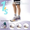 image:imageOrthoComfoot Mens Orthopedic Plantar Fasciitis Sneakers Comfortable High Arch Support Running Shoes for Walking Lightweight Casual Tennis Shoes Relief Flat Feet Heel PainW3white Purple