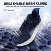image:imageOrthoComfoot Mens Orthopedic Road Running Shoes Comfortable Arch Supports Plantar Fasciitis Orthotic Fashion Sneakers Casual Flat Feet Tennis Sports Walking Shoes for Foot Heel and Pain ReliefW2navy Blue