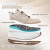 image:imageOrthoComfoot Mens Orthopedic Road Running Shoes Comfortable Arch Supports Plantar Fasciitis Orthotic Fashion Sneakers Casual Flat Feet Tennis Sports Walking Shoes for Foot Heel and Pain ReliefW3khaki