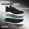image:imageOrthoComfoot Mens Orthopedic Road Running Shoes Comfortable Arch Supports Plantar Fasciitis Orthotic Fashion Sneakers Casual Flat Feet Tennis Sports Walking Shoes for Foot Heel and Pain ReliefW1black