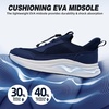 image:imageOrthoComfoot Mens Orthopedic Road Running Shoes Comfortable Arch Supports Plantar Fasciitis Orthotic Fashion Sneakers Casual Flat Feet Tennis Sports Walking Shoes for Foot Heel and Pain ReliefW2navy Blue