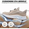 image:imageOrthoComfoot Mens Orthopedic Road Running Shoes Comfortable Arch Supports Plantar Fasciitis Orthotic Fashion Sneakers Casual Flat Feet Tennis Sports Walking Shoes for Foot Heel and Pain ReliefW3khaki