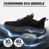 image:imageOrthoComfoot Mens Orthopedic Road Running Shoes Comfortable Arch Supports Plantar Fasciitis Orthotic Fashion Sneakers Casual Flat Feet Tennis Sports Walking Shoes for Foot Heel and Pain ReliefW1black