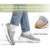 image:imageOrthoComfoot Mens Orthopedic Slip On Loafers Comfortable Arch Support Loafers for Plantar Fasciitis Orthotic Flat Feet Casual Walking Shoes for Foot and Heel Pain ReliefW3light Grey