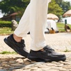 image:imageOrthoComfoot Mens Orthopedic SlipOn Loafers Walking Shoes Casual Canvas Plantar Fasciitis Loafers with Arch Support Comfortable Orthotic Shoes for Foot and Heel Pain ReliefW2black