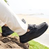 image:imageOrthoComfoot Mens Orthopedic SlipOn Loafers Walking Shoes Casual Canvas Plantar Fasciitis Loafers with Arch Support Comfortable Orthotic Shoes for Foot and Heel Pain ReliefW2black