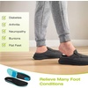 image:imageOrthoComfoot Mens Orthopedic SlipOn Loafers Walking Shoes Casual Comfortable Arch Support Slippers for Plantar Fasciitis Soft Canvas Orthotic Shoes for Foot and Heel Pain ReliefW2black