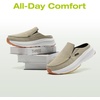 image:imageOrthoComfoot Mens Orthopedic SlipOn Loafers Walking Shoes Casual Comfortable Arch Support Slippers for Plantar Fasciitis Soft Canvas Orthotic Shoes for Foot and Heel Pain ReliefW3khaki