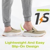 image:imageOrthoComfoot Mens Orthopedic SlipOn Loafers Walking Shoes Casual Comfortable Arch Support Slippers for Plantar Fasciitis Soft Canvas Orthotic Shoes for Foot and Heel Pain ReliefW3khaki