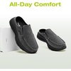 image:imageOrthoComfoot Mens Orthopedic SlipOn Loafers Walking Shoes Casual Comfortable Arch Support Slippers for Plantar Fasciitis Soft Canvas Orthotic Shoes for Foot and Heel Pain ReliefW2black