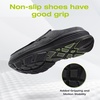 image:imageOrthoComfoot Mens Orthopedic SlipOn Loafers Walking Shoes Casual Comfortable Arch Support Slippers for Plantar Fasciitis Soft Canvas Orthotic Shoes for Foot and Heel Pain ReliefW2black