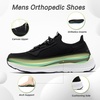 image:imageOrthoComfoot Mens Orthopedic SlipOn Loafers Walking Shoes Comfortable Casual Arch Support Plantar Fasciitis Thick Sneakers Breathable Work Tennis Orthotic Flat Feet Shoes for Foot Pain ReliefW1black