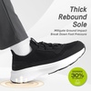 image:imageOrthoComfoot Mens Orthopedic SlipOn Loafers Walking Shoes Comfortable Casual Arch Support Plantar Fasciitis Thick Sneakers Breathable Work Tennis Orthotic Flat Feet Shoes for Foot Pain ReliefW1black