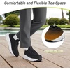 image:imageOrthoComfoot Mens Orthopedic SlipOn Loafers Walking Shoes Comfortable Casual Arch Support Plantar Fasciitis Thick Sneakers Breathable Work Tennis Orthotic Flat Feet Shoes for Foot Pain ReliefW1black