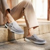 image:imageOrthoComfoot Mens Orthopedic SlipOn Loafers Walking Shoes with Arch Support Casual Plantar Fasciitis Slippers for Flat Feet Comfortable Orthotic Shoes for Foot and Heel Pain ReliefW4light Grey