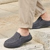 image:imageOrthoComfoot Mens Orthopedic SlipOn Loafers Walking Shoes with Arch Support Casual Plantar Fasciitis Slippers for Flat Feet Comfortable Orthotic Shoes for Foot and Heel Pain ReliefW2black